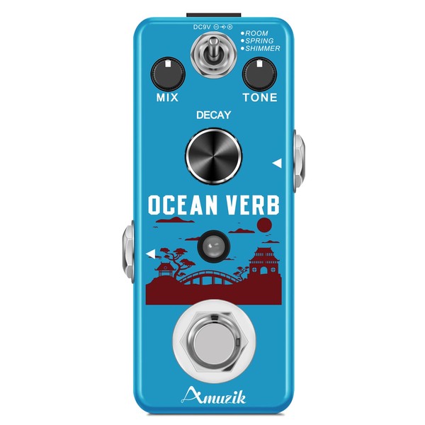 Amuzik Reverb Guitar Pedal Digital Ocean Verb Electric Guitar Pedals