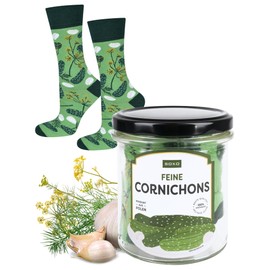 soxo Glass Socks Women's Gifts For Men Socks Gift For Women 2 Sizes, cornichons