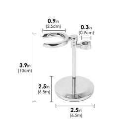 Linkidea Rasierhobelhalter, Rasierpinsel- und Rasierer-Halter, passend für Duschraum, Badezimmer, kompatibel mit MUHLE Rasierhobel (verchromt/silber)