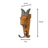 Wall Hooks, Animal Heads with 2 Hooks Each, Wooden Coat