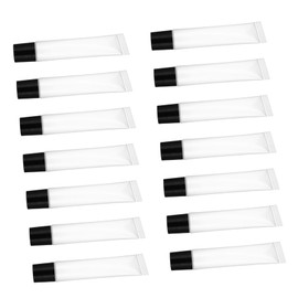 Housoutil 50pcs Clear Lip Gloss Squeeze Tubes Refillable Lip Balm Container for Lightweight and Easy to Squeeze for Travel and Storage of Lotion Gel and Shampoo