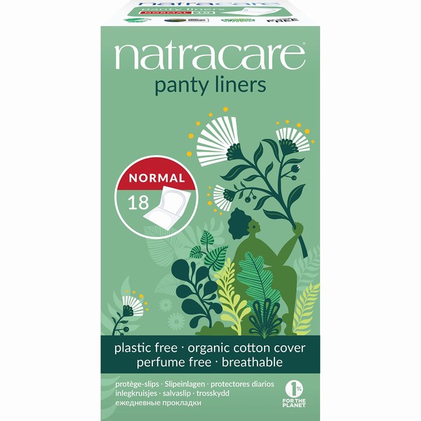 Natracare NC3123 Panty Liners, Organic, For Liners, Bladeless, Pack of 18, Length: 5.7 inches (14.5 cm), Width: 2.1 inches (5.3 cm), Thickness: 0.1 inches (0.29 cm)