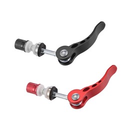 HEROFFIX 2pcs 6mm Aluminium Alloy Bicycle Seat Post Quick Release Pin Seatpost Skewer Bolt Red Black Replace Parts