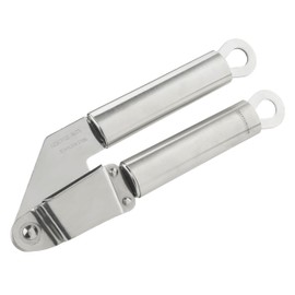 Fackelmann Premium Garlic Press, Garlic & Ginger Crusher & Mincer, Easy Clean Removable Press, Stainless Steel, 18.5x6.5x6cm, Silver