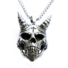 Skull Necklace for Men, Gothic Cross Skull Necklace, Viking Goat