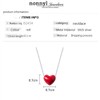 Sterling Silver Pendants Forever Lover Enamel Heart Pendant Necklace 16"（Extend
