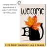 BLKWHT Fall Cat Garden Flag 12x18 Vertical Double Sided Welcome