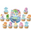 25pcs Care Cute Bear Birthday Party Cupcake Toppers for Kids