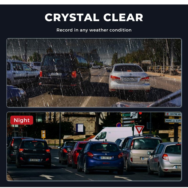 Manan Dash Camera 4K WiFi UHD Front Car Recorder Voice