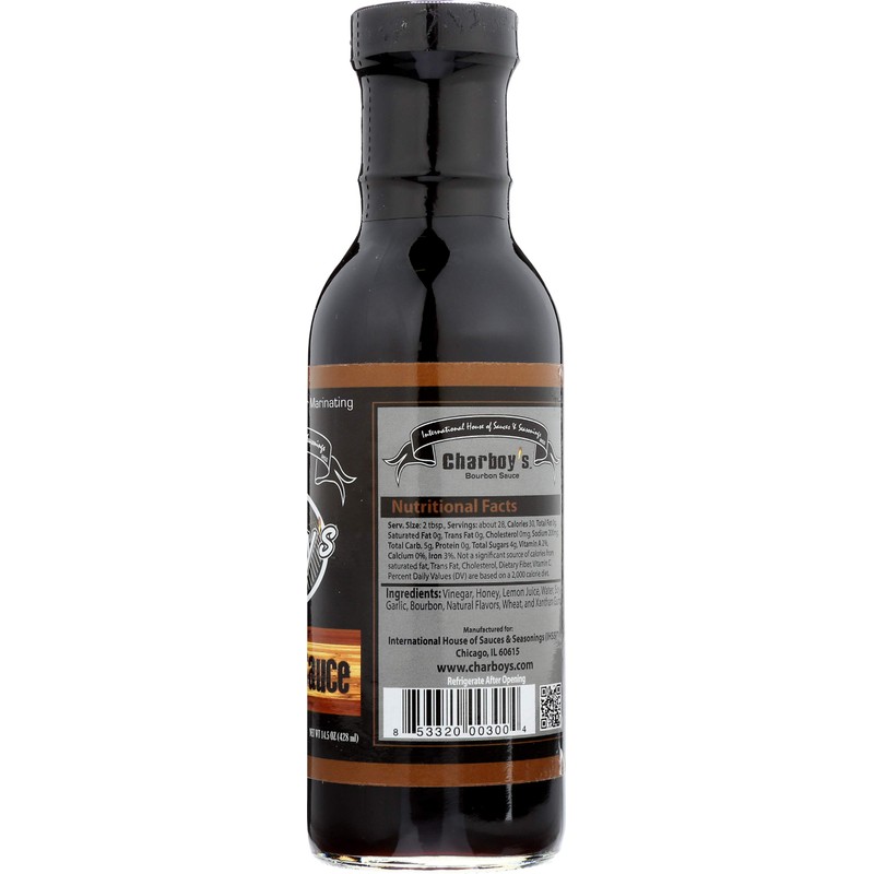 CharBoy's Bourbon Sauce for Grilling, Cooking, Marinating