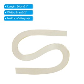 PATIKIL 240pcs Quilling Strips Paper 3/16"(5mm) 21"(54cm) Origami Paper Quilling Strip for Art DIY Hand Craft Christmas, Beige