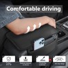 Car Center Console Cover Leather Armrest Cover Cushion with 2