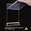6 Pack Acrylic Sign Holder 4x6 Gold Frames, Wedding Table