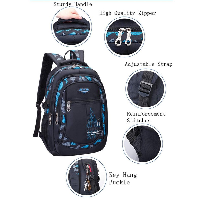 Backpack Boys School Bags Big Bookbags Durable Heavy Duty Student