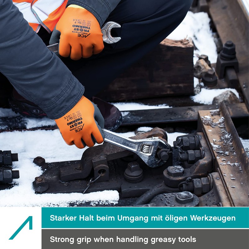 ACE Frost Thermal Work Gloves - Cold Protection Gloves for