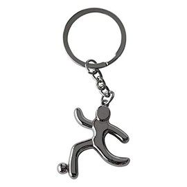 DonJordi Football Player Keyring - The Gift for All Kickers and Athletes, silver