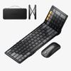 ProtoArc XKM01 CaseUp Foldable Keyboard Mouse Combo, Portable Bluetooth Keyboard
