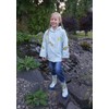Foxfire for Kids Light Blue Rainbow Art Raincoat size 5