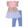 Bonnie Jean Girls 12M-6X Embroidered Tunic Top Legging Pant Set