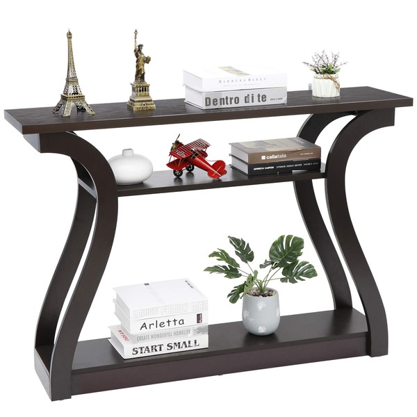 SUPER DEAL 3 Tier Narrow Console Table Accent Sofa Table