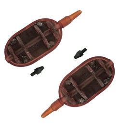 PRO FILSTAR Inline Method Feeder Ellipse Set 2 x 60 g Feeder - Flat Shape Feeder - Anti Tangle Sleeve & Quick Release - Carp Assembly - Bottom Fishing - Carp Fishing Accessories - Carp Fishing