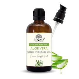 Devinez Aloe Vera Cold Pressed Oil (30ml) with Lotion Pump - 100% Natural, for Skin, Body, Hair, Massage and Aromatherapy