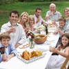 Gikisla Plastic Serving Platters Set of 6, Large Clear Plastic