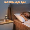 TZQFROCE 3D Crystal Ball Night Light with Wooden Base Solar