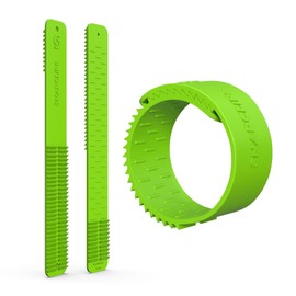 SnapClips Storage Straps, 6" Green - Set of 2, Heavy Duty Extension Cord Organizer Straps, Reusable Cable Ties, Hose Storage, Accessories Holder for Home, Office, Garage Organization