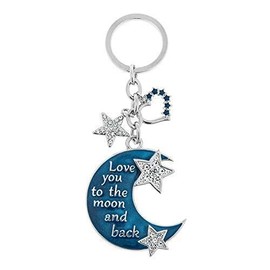 Joe Davies Equilibrium Snazzy Style Enamel Keyring Charm Love You to The Moon and Back