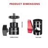 Lanxire Mini Ball Head Light Stand Mount Adapter with 1/4"