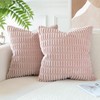 JOTOM Pack of 2 Corduroy Soft Striped Cushion Covers 40x40
