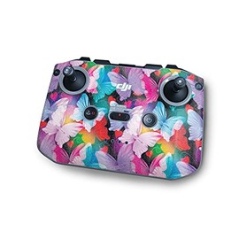 MightySkins Glossy Glitter Skin Compatible with DJI RC-N1 Controller - Prismatic Butterflies | Protective, Durable High-Gloss Glitter Finish | Easy to Apply