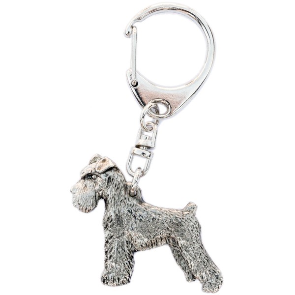 Miniature Schnauzer Made in England Art Dog Keychain Collection