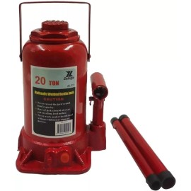 CMT 20 Ton 40,000 Lbs Capacity Hydraulic Welded Bottle Jack, Red 40585