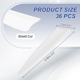 PATIKIL Arrows Vanes, 36 Pack 2.5 Inch Arrow Fletching Archery Arrow Feather Shield Fletch for DIY Target Shooting, White