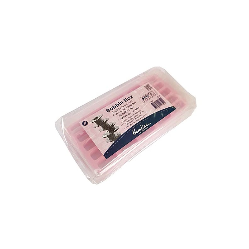 Hemline Bobbin Storage Box Plastic - Holds 25 Spools