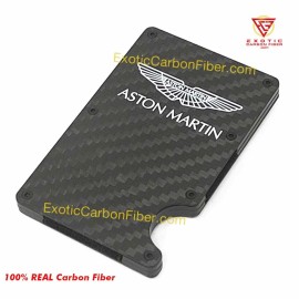 Exotic Carbon Fiber Aston Martin REAL Carbon Fiber Credit Card Money Clip   *NEW ITEM*
