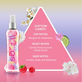 So…? Cotton Candy Body Mist Perfume for Women - Sweet Vanilla Perfume with Notes of Bergamot, Raspberry, Candy Floss - Gifts for Women - 3.5 oz
