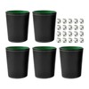5Pcs PU Leather Dice Cup Set with 20 Dot Dices