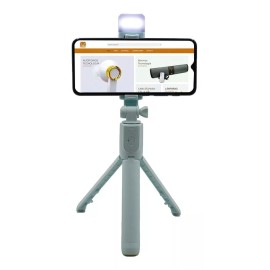 Maíz Baston Selfie Stick Tripie Luzled Control Remoto Bluetoth