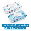 Huggies Cuidado Puro Toallas Húmedas Para Bebé