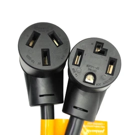 Parkworld 63760 NEMA 14-30P to 10-50R Splitter Cord, NEMA 14-30 Dryer 4-Prong Plug to Stove 10-50 Outlet and 14-30 Receptacle 3 Feet