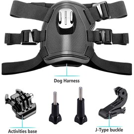 DUTTY Action Camera Dog Harness Mount Adjustable for GoPro Hero 7 6 5 4 Xiaoyi Sports Cam Chest Strap Holder
