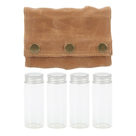 Camping Spice Kit Multipurpose Portable Spice Bag with 4 Spice Jars for Outdoor Camping BBQ Picnic