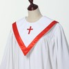 BLESSUME Unisex Church V Shape Choir Stole Collar with Cross,
