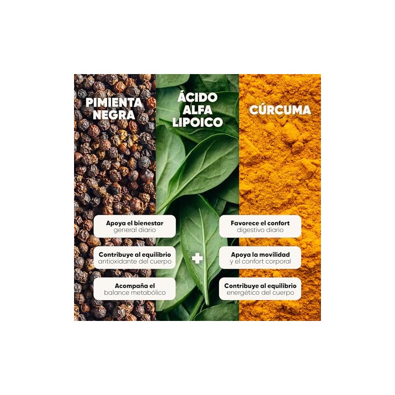 Ácido Alfa Lipoico 700mg Cápsulas Veganas con Cúrcuma 180 Cápsulas