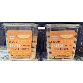 Trader Joe’s Brown Butter Salted Caramel Mini Biscotti 9oz 255g (2 Tubs)