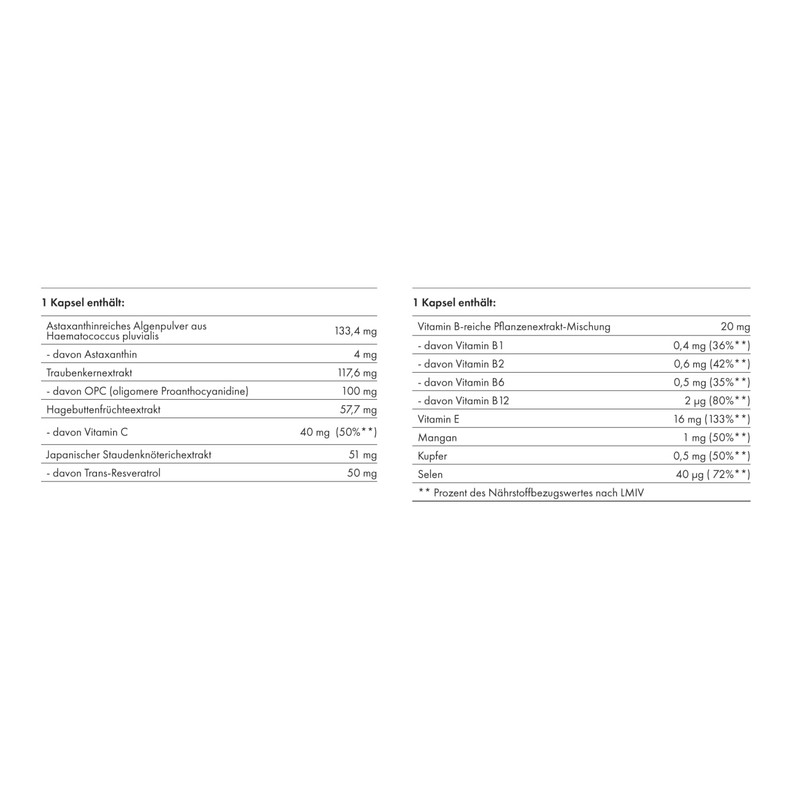 BÄRBEL DREXEL AntiOx³ Kapseln mit Astaxanthin, OPC, Trans-Resveratrol, Vitamin C
