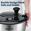 SveBake Stainless Steel Salad Spinner, 4.2 Qt Vegetable Washer, BPA-Free